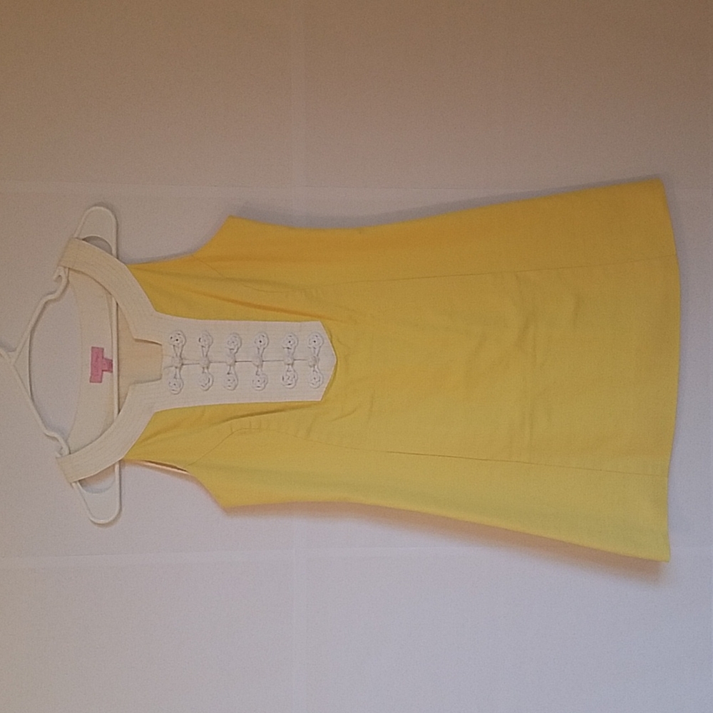 LILLY PULITZER Lemon Yellow Vali Shift Dress Sz 4